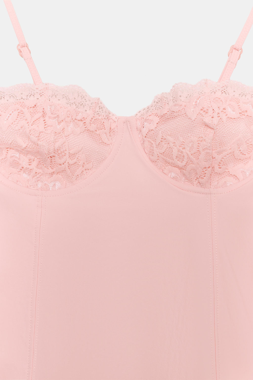 TOP CORSETERO COMBINADO ENCAJE / Rosa palo - Zara фото 8