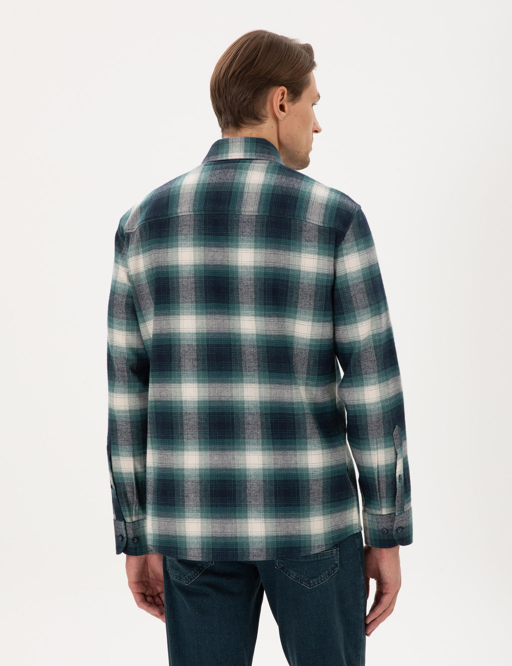 Ye_il Regular Fit Uzun Kollu Oduncu G_mlek - Pierre cardin фото 5