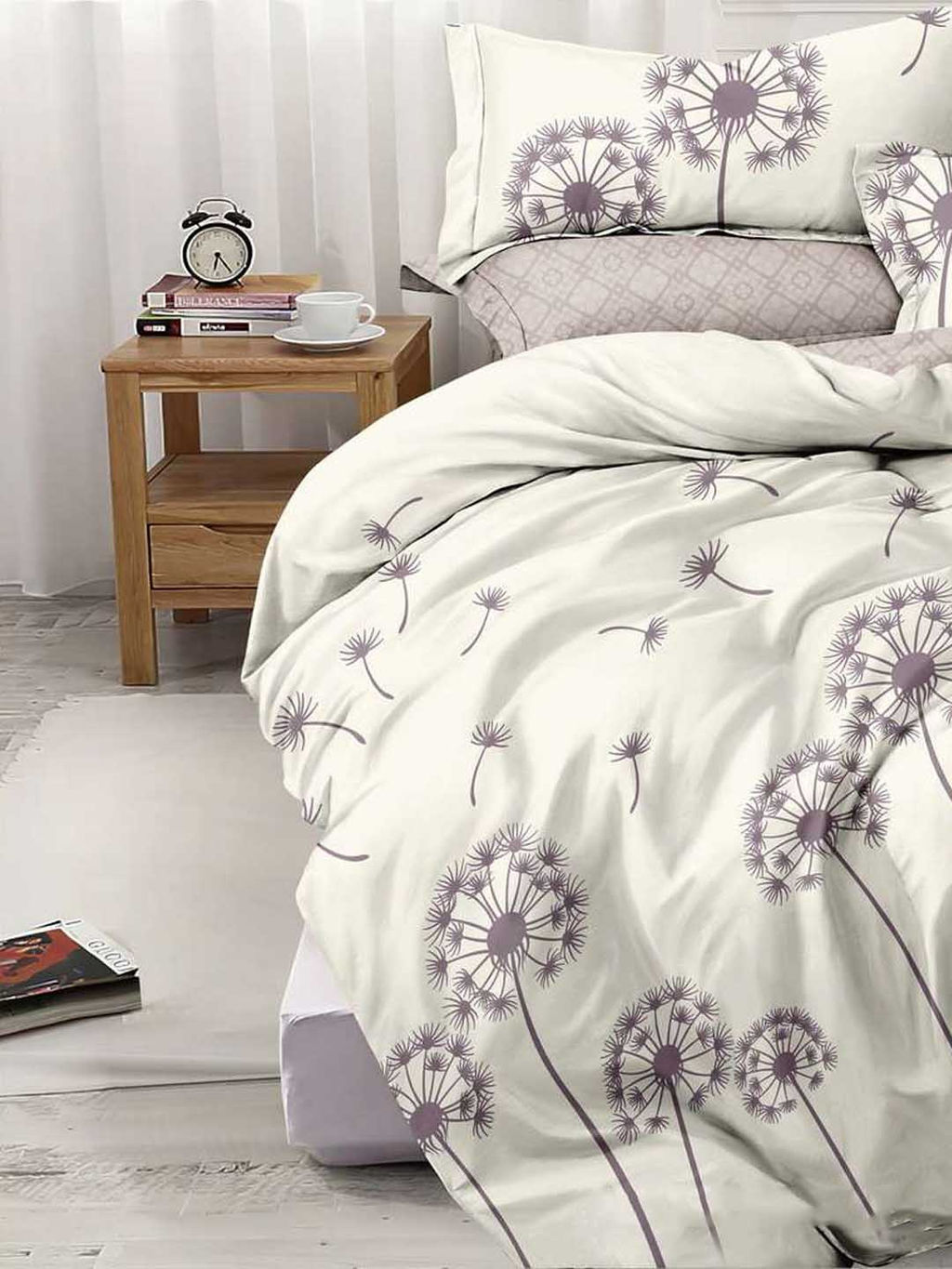 КПБ Поплин Эксклюзив - Одуванчики 1.5 сп. (нав.70х70)