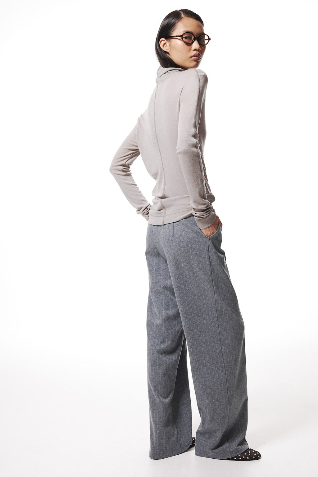 Pantalon de vestir de talle alto - H&m фото 2