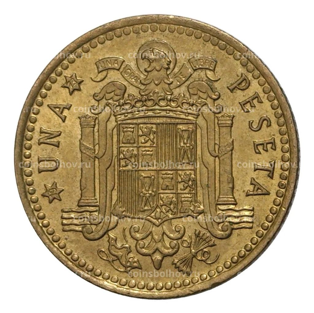 Монета 1 песета 1966 (73) года