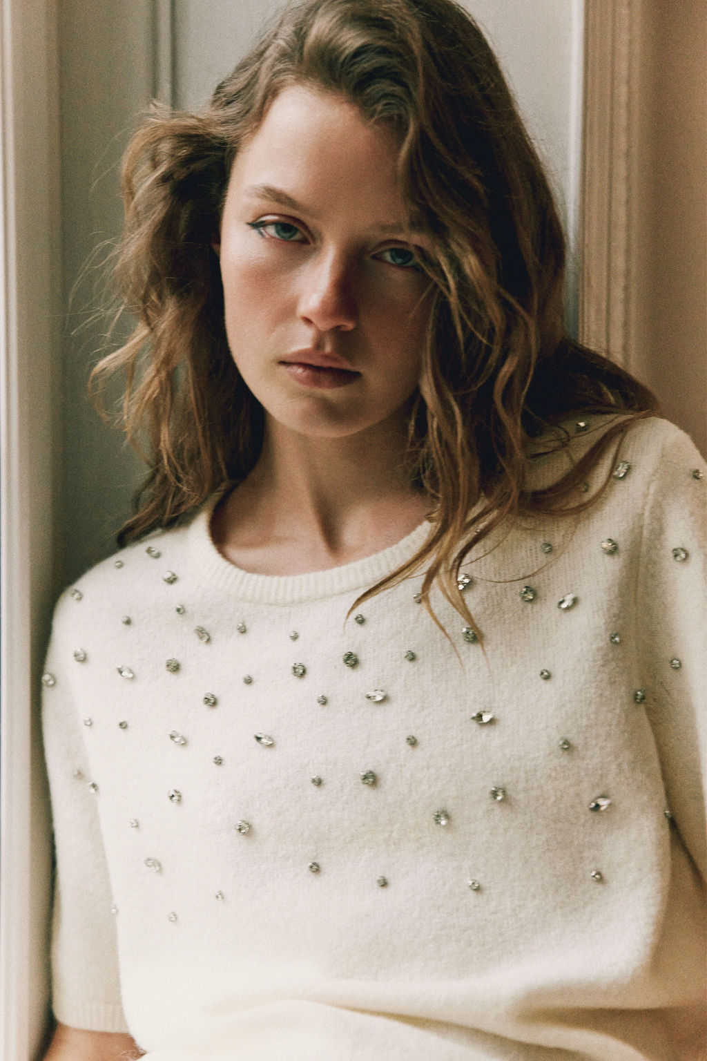 Top de punto fino con detalles de strass - H&m фото 4