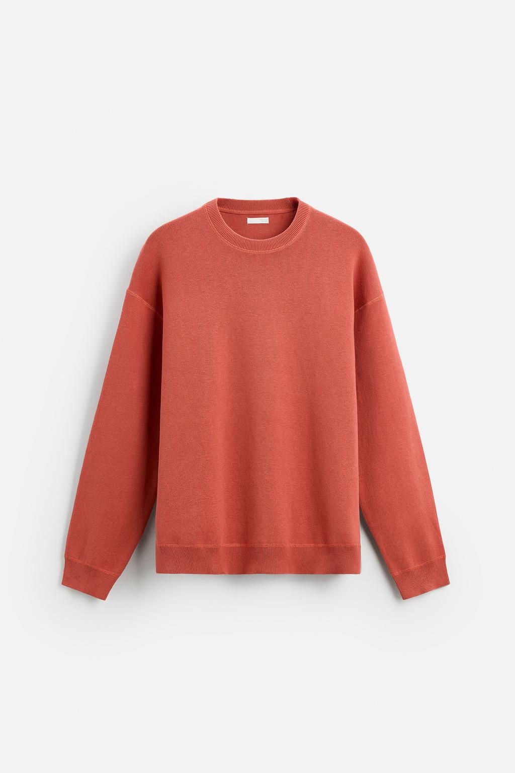 RELAXED FIT COTTON BLEND SWEATER - Zara фото 30