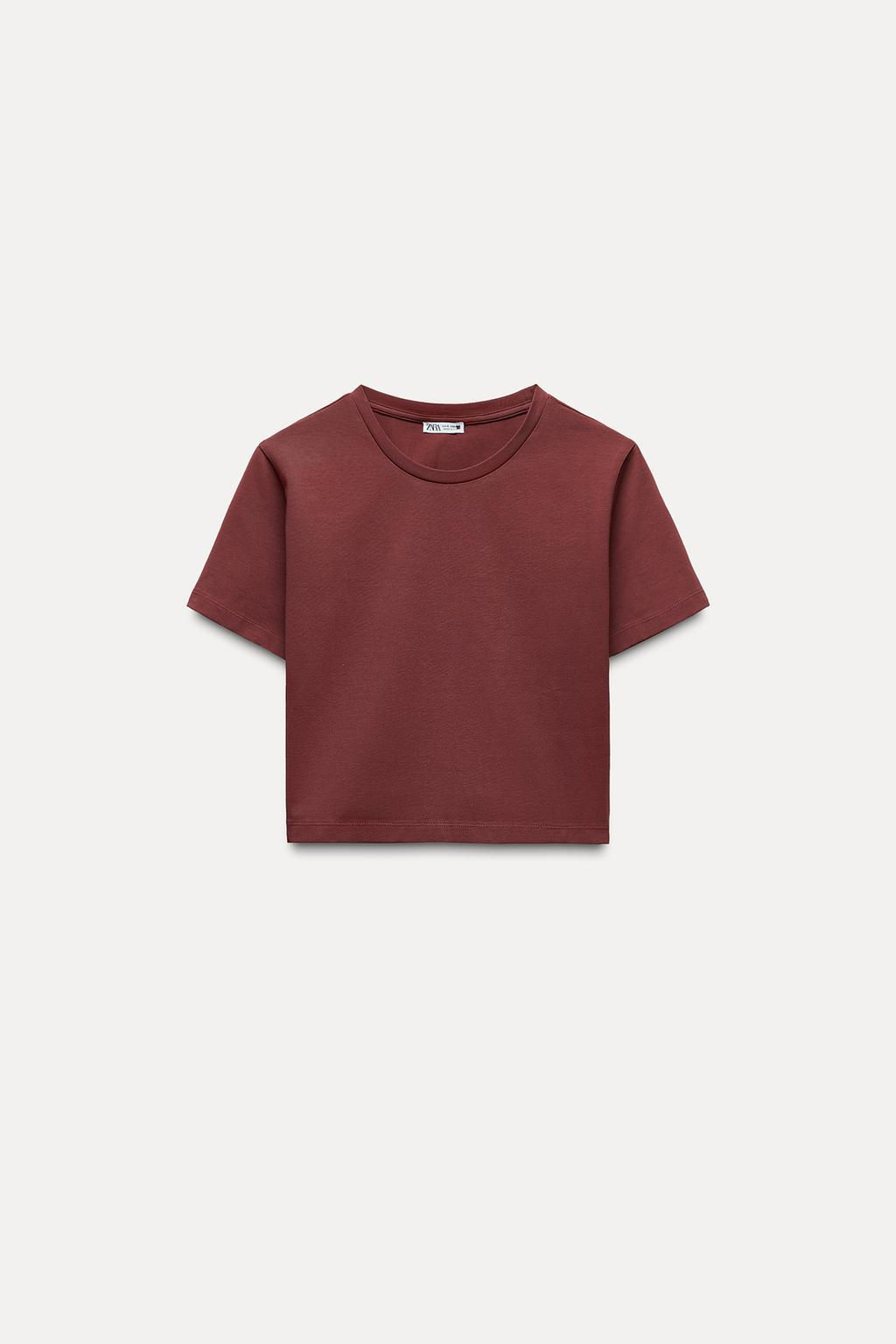 CROPPED STRETCH T-SHIRT
