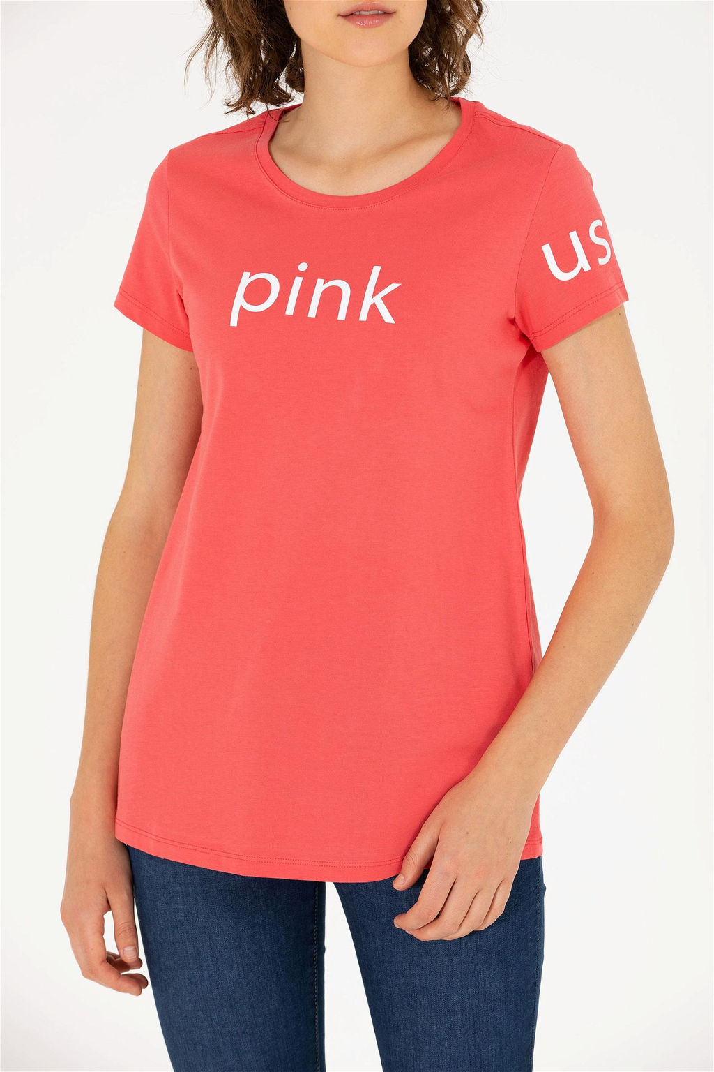 U. S. Polo Assn Женская розовая футболка с круглым вырезом - U.s. polo assn фото 13