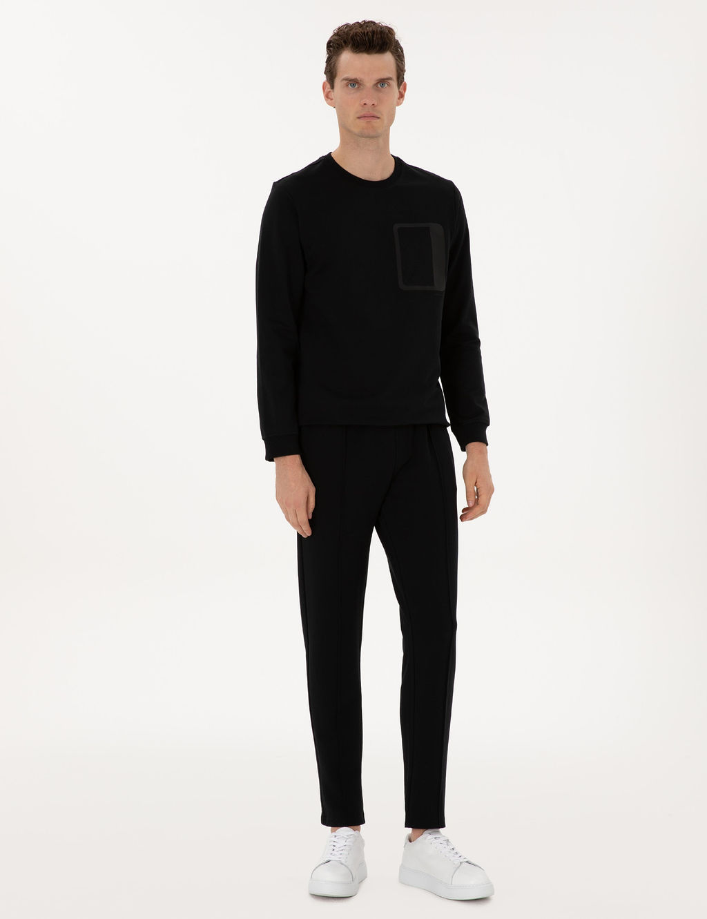 Siyah Regular Fit Sweatshirt - Pierre cardin фото 4