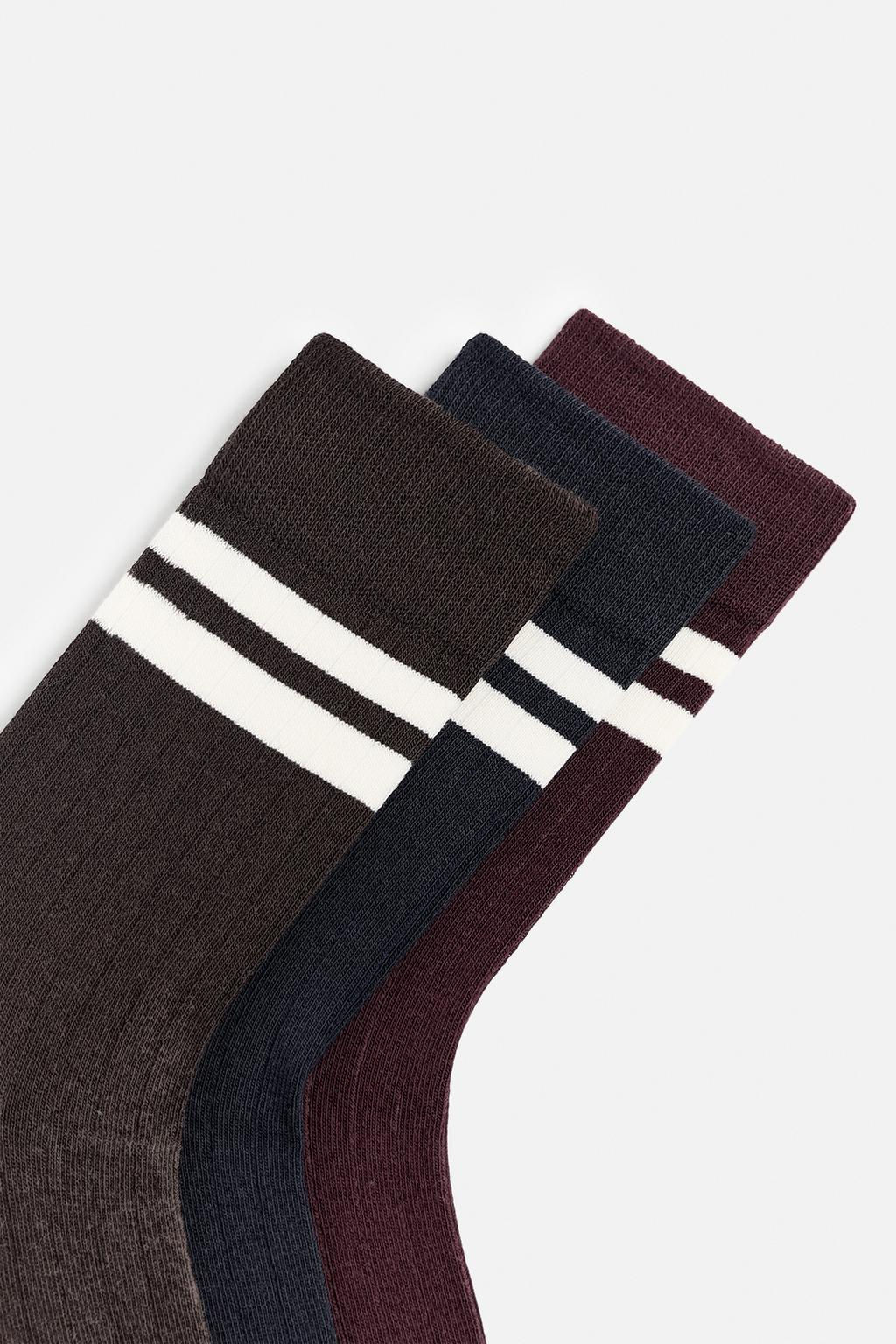 PACK OF 3 STRIPED SOCKS - Zara фото 3