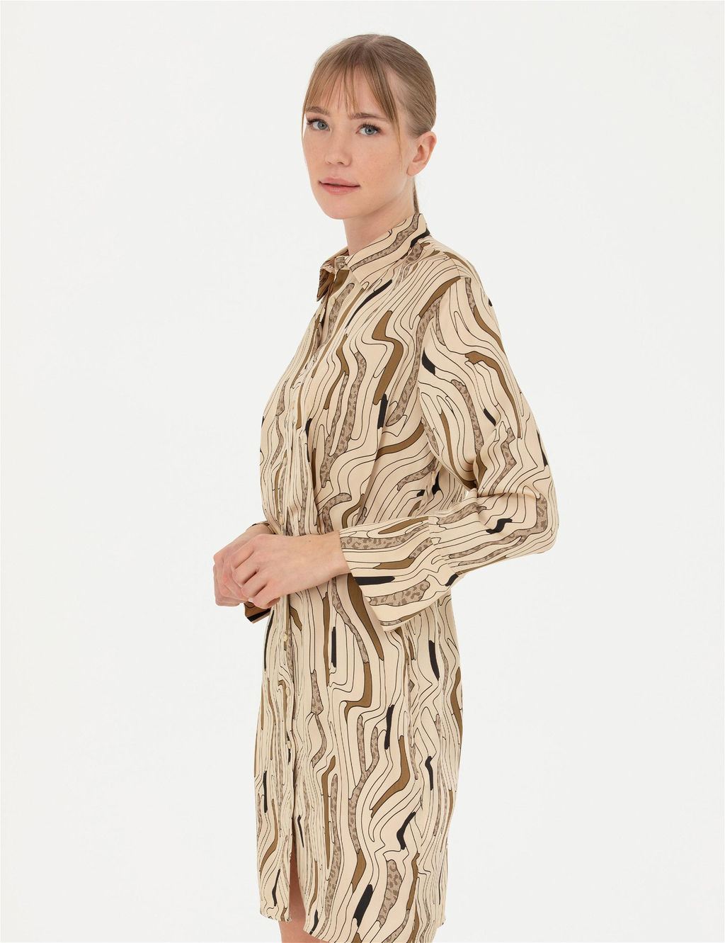 Krem Saten G_mlek Elbise - Pierre cardin фото 4