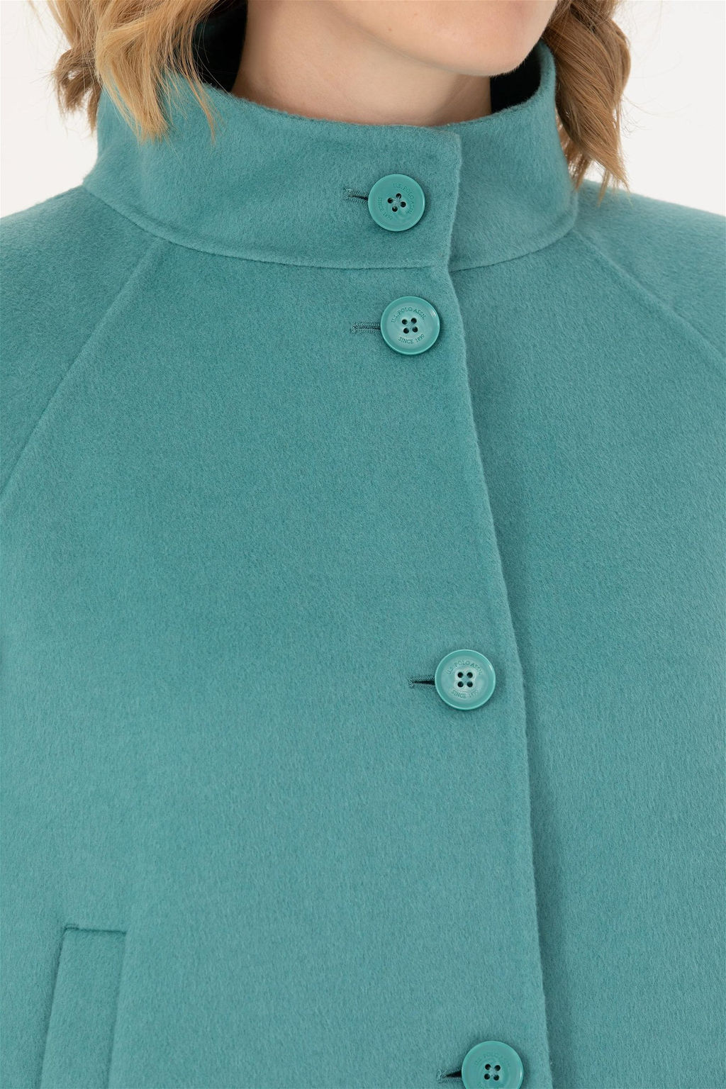 Женское мятное пальто с печатью - U.s. polo assn фото 7