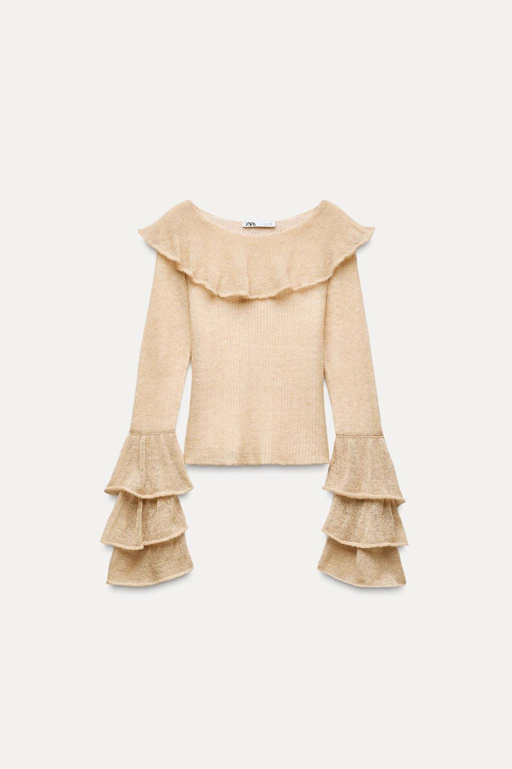 ALPACA AND WOOL FINE KNIT SWEATER - Zara фото 5