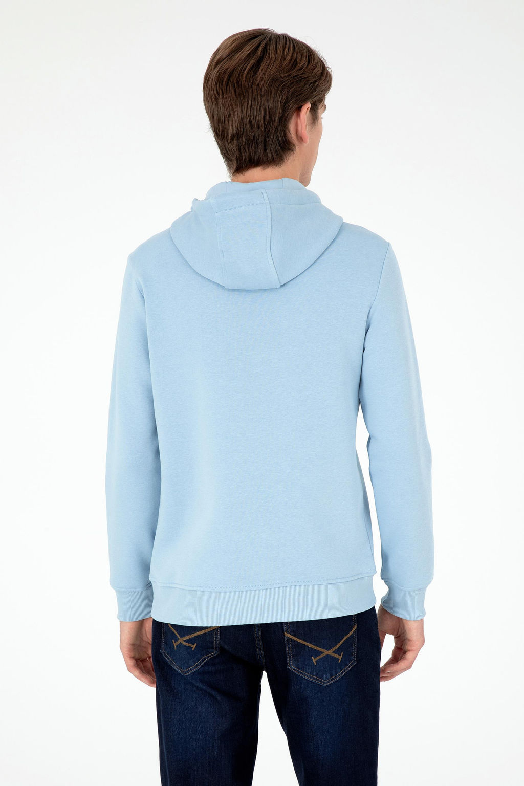 Мужской голубой базовый свитшот Неожиданная скидка в корзине - U.s. polo assn фото 5