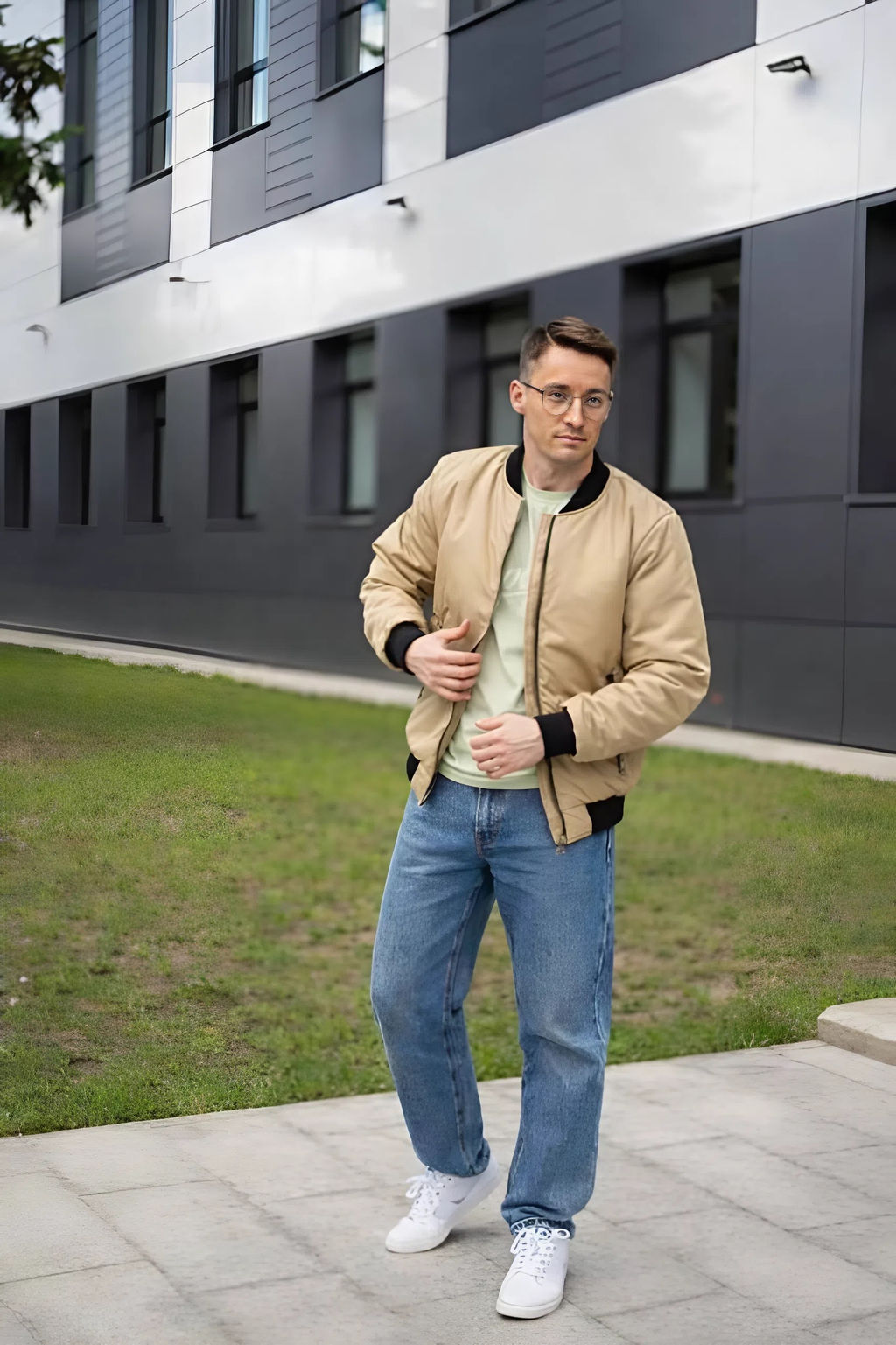 Бомбер мужской демисезонный HN-5 хаки - Yollochka фото 7