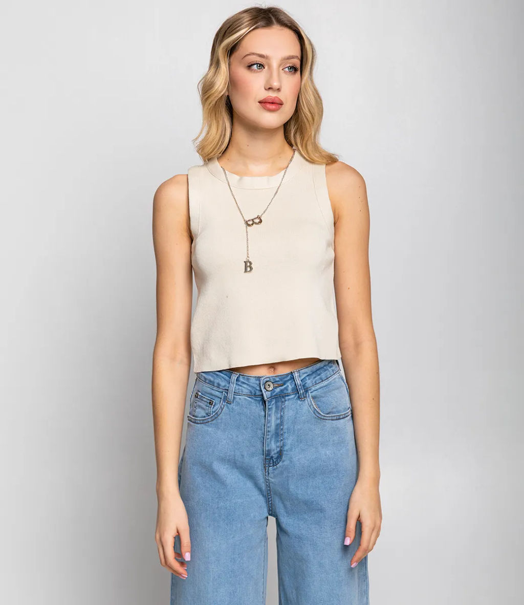 Майка #КТ0863, светло-бежевый