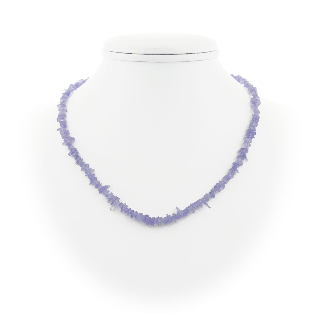 Опал (Перу) фиолетовый, мелкая галька 5мм, бусы длиной 44,,,49см