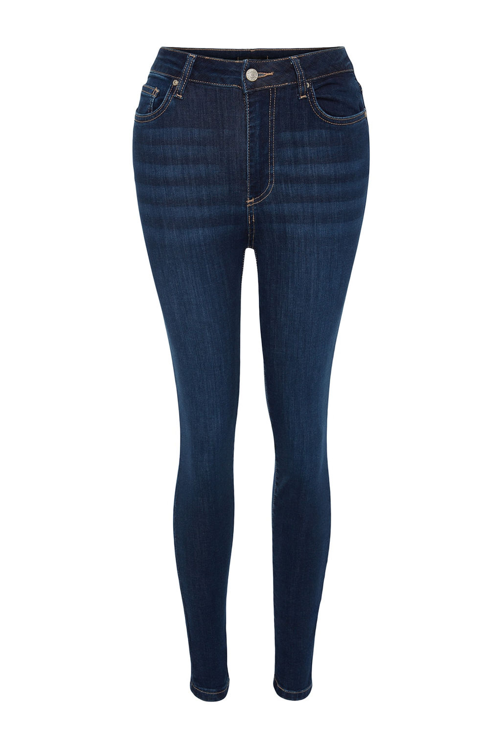 TRENDYOLMILLA Koyu Mavi Sekillendiren Etki Yuksek Bel Skinny Jeans TWOAW24JE00070  фото 6