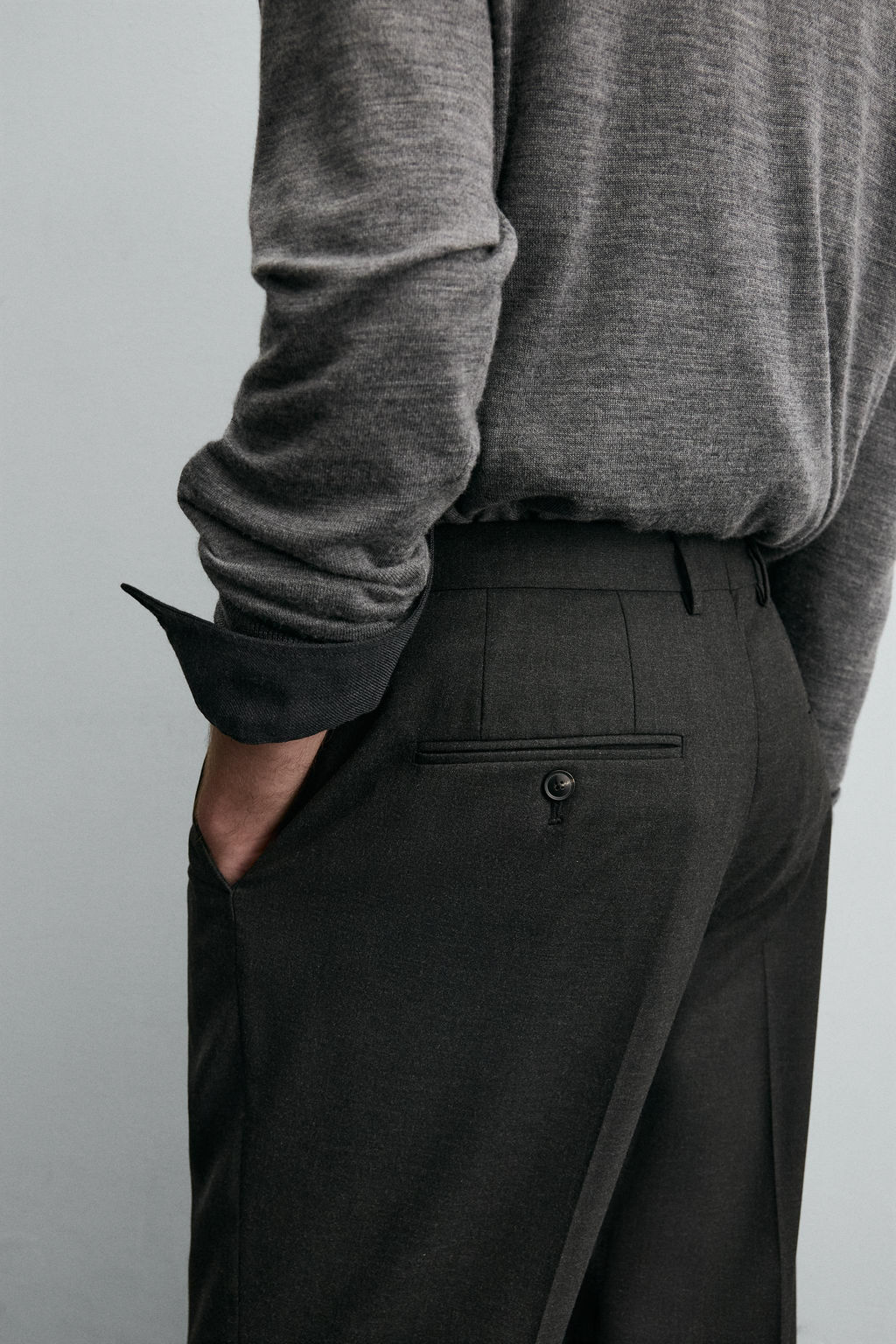 SLIM FIT SUIT TROUSERS - Zara фото 5