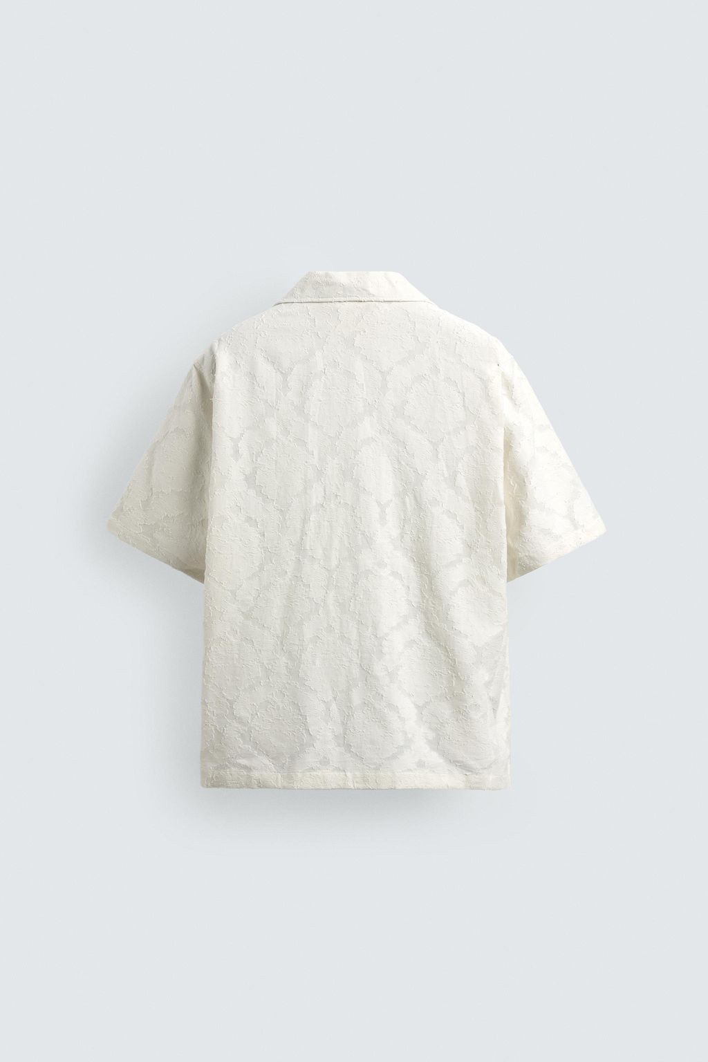 CAMISA RELAXED FIT JACQUARD TEXTURA / Blanco roto