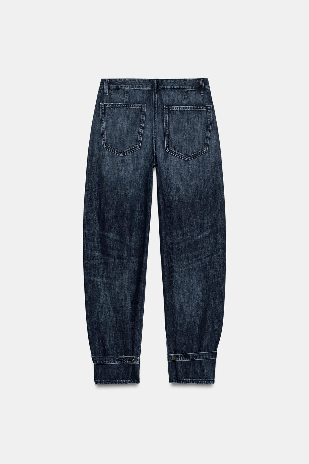 TRF BALLOON MID-WAIST JEANS WITH BELT LOOPS - Zara фото 19