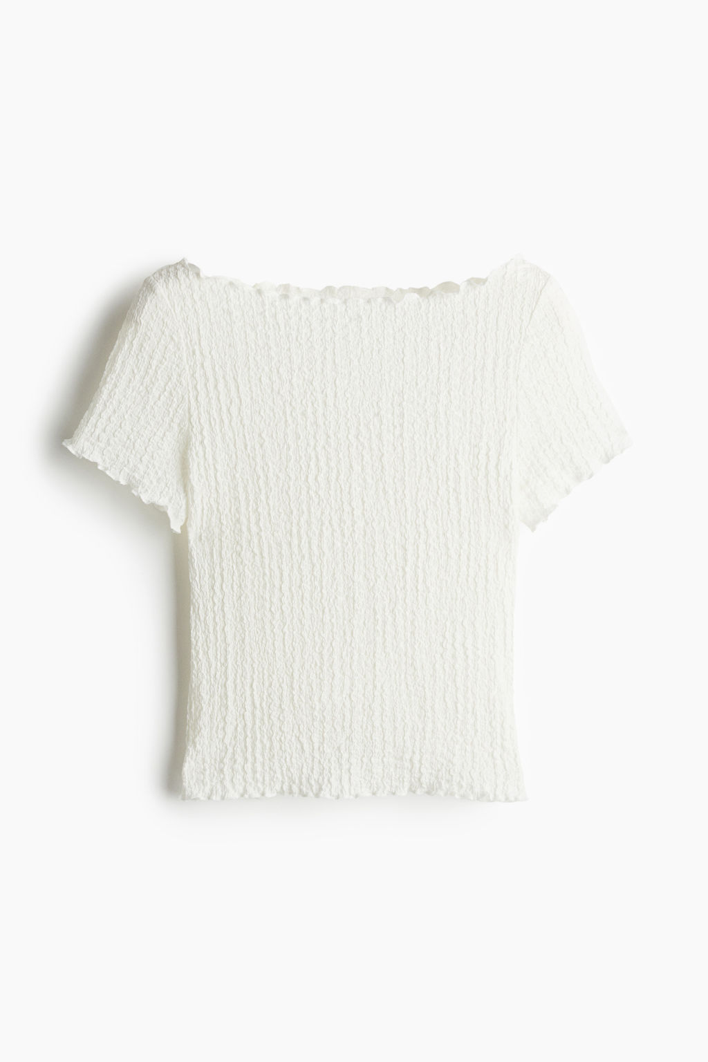 Top efecto arrugado con detalles sobrehilados - H&m фото 3