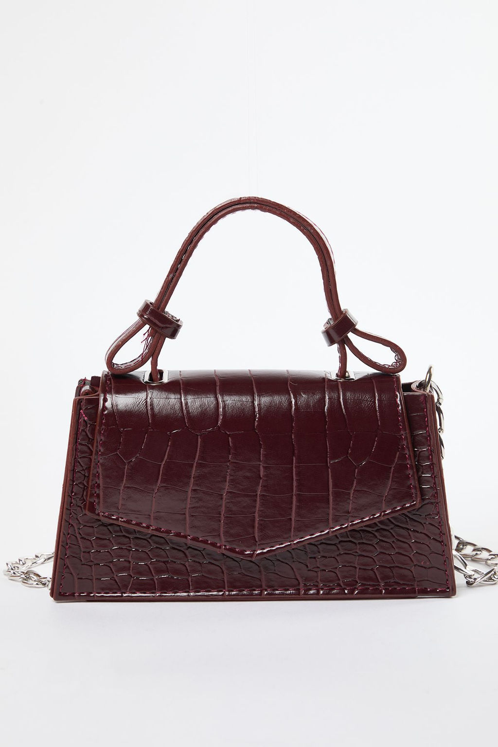 Bordo Dokulu Capraz Ask?l? Kad?n Mini Boy City Canta TWOAW25OC00001