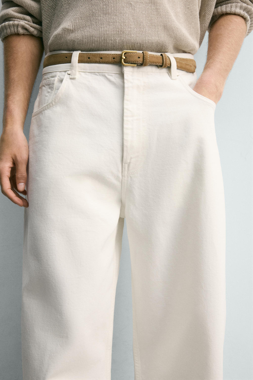 JEANS WIDE FIT / Blanco - Zara фото 5