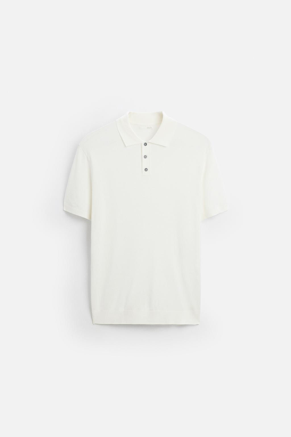 VISCOSE BLEND KNIT POLO SHIRT - Zara фото 15