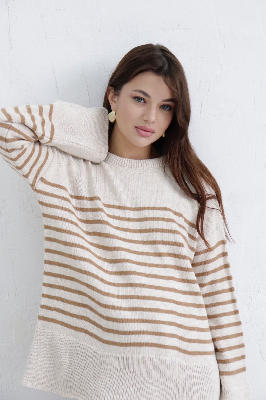 10407 Джемпер удлинённый в полоску - Martichelli фото 12