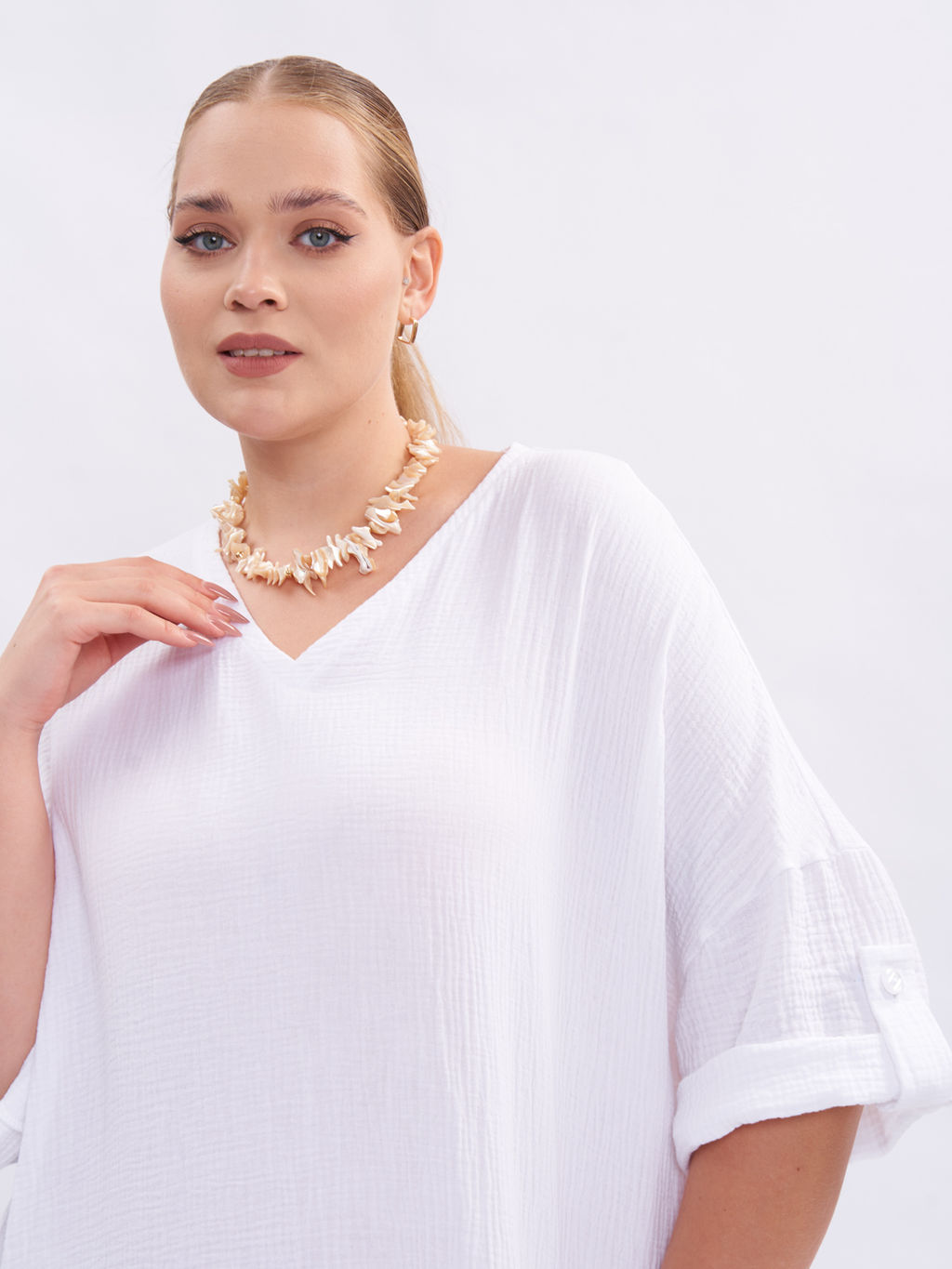 Платье из муслина PP66501WHT02