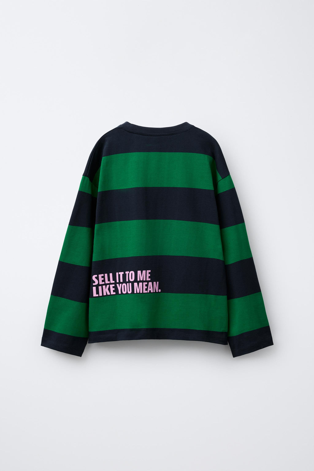 HEAVYWEIGHT STRIPED TEXT T-SHIRT - Zara фото 2