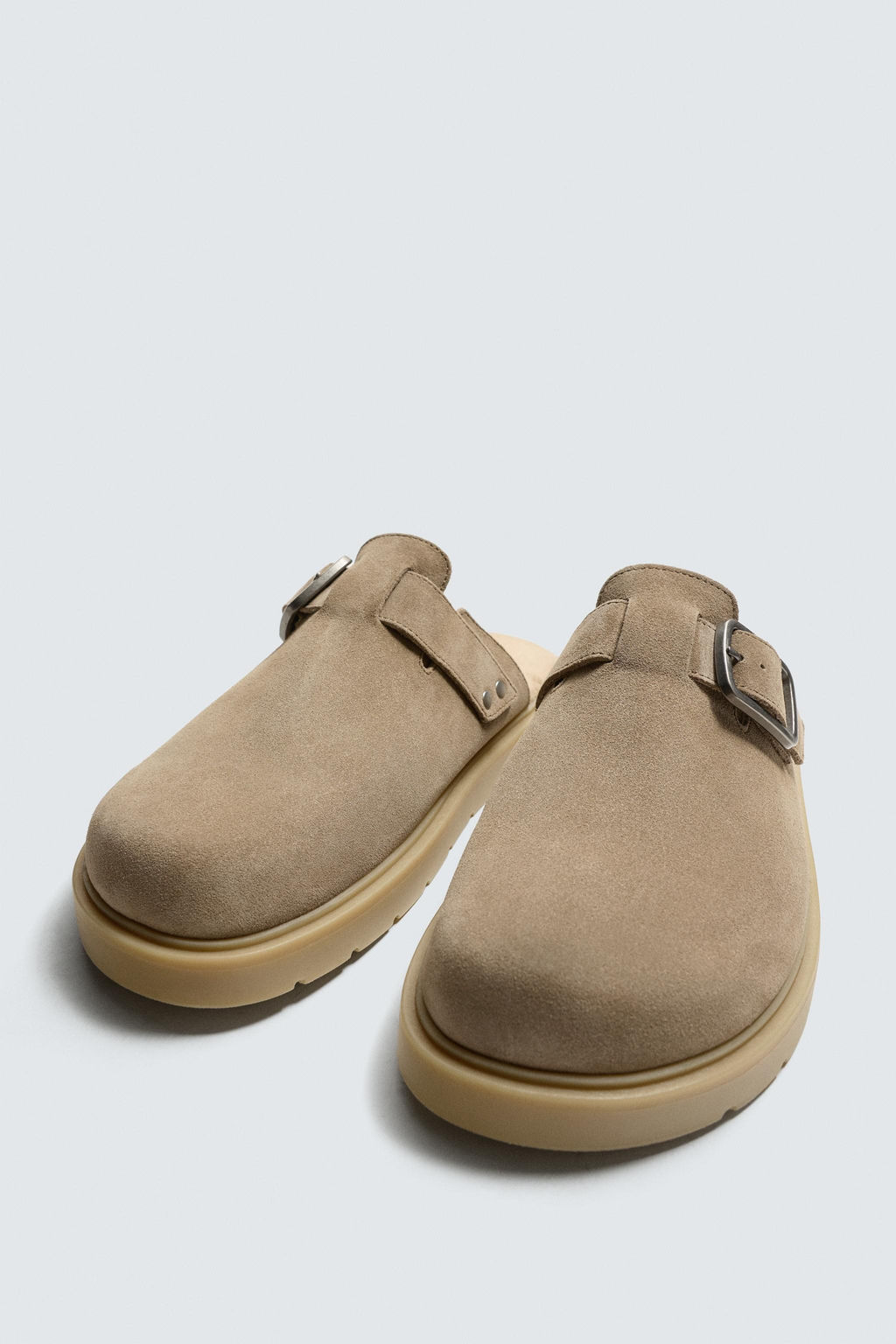 LEATHER BUCKLE CLOGS - Zara фото 3