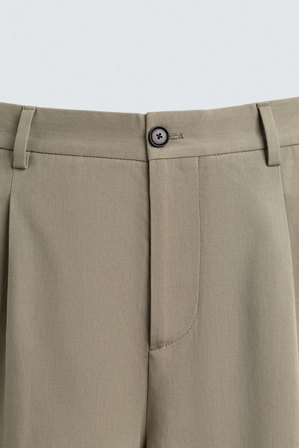 PANTAL?N STRAIGHT FIT PLIEGUES LIMITED EDITION / Khaki claro - Zara фото 9