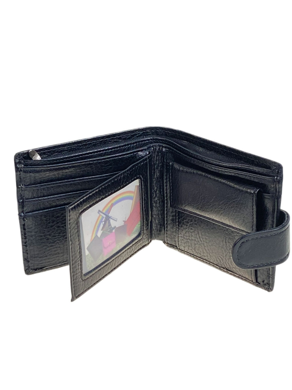 Портмоне мужское из натуральной кожи, цвет черный - Greta фото 2