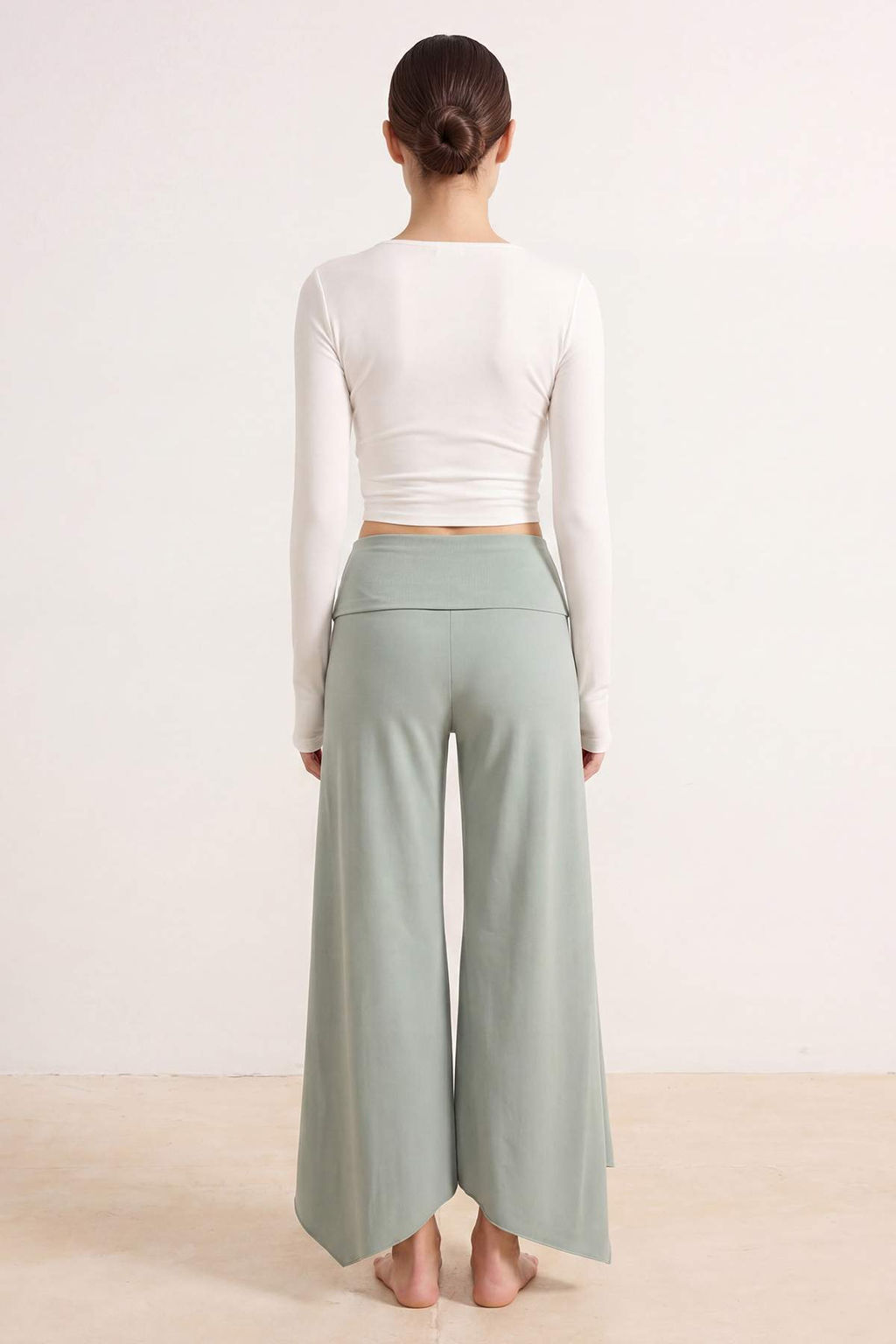 Mint F_r_al_ Soft Kuma_ Asimetrik Spor Yoga Pantolonu/ E_ofman Alt_ THMSS26EA00001 - Trendyolmilla фото 3
