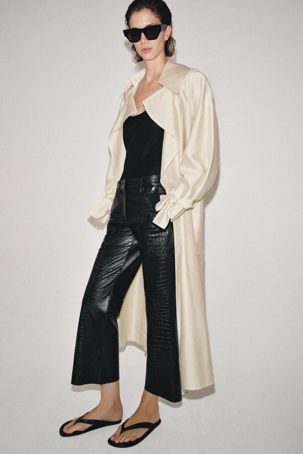 PANTAL?N COCO PIEL ZW COLLECTION LIMITED EDITION / Negro - Zara фото 8