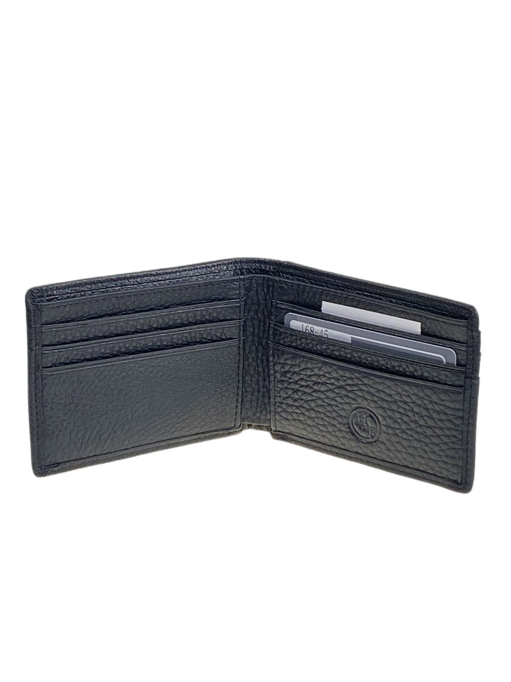 Мужское портмоне из натуральной кожи, цвет черный - Greta фото 2