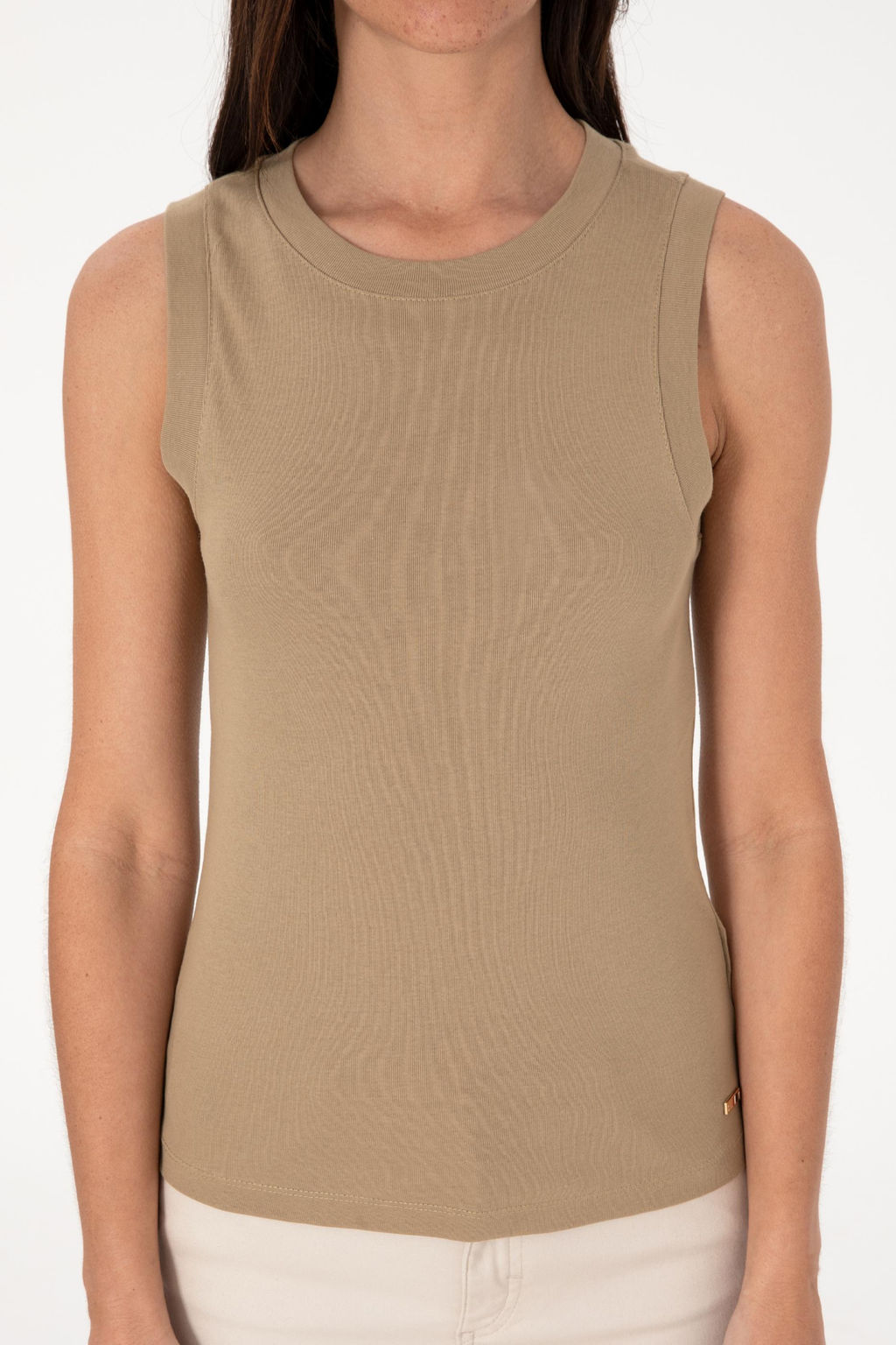 Kad_n Haki Kolsuz Bisiklet Yaka Basic Ti__rt Sepette S_rpriz _ndirim - U.s. polo assn фото 6