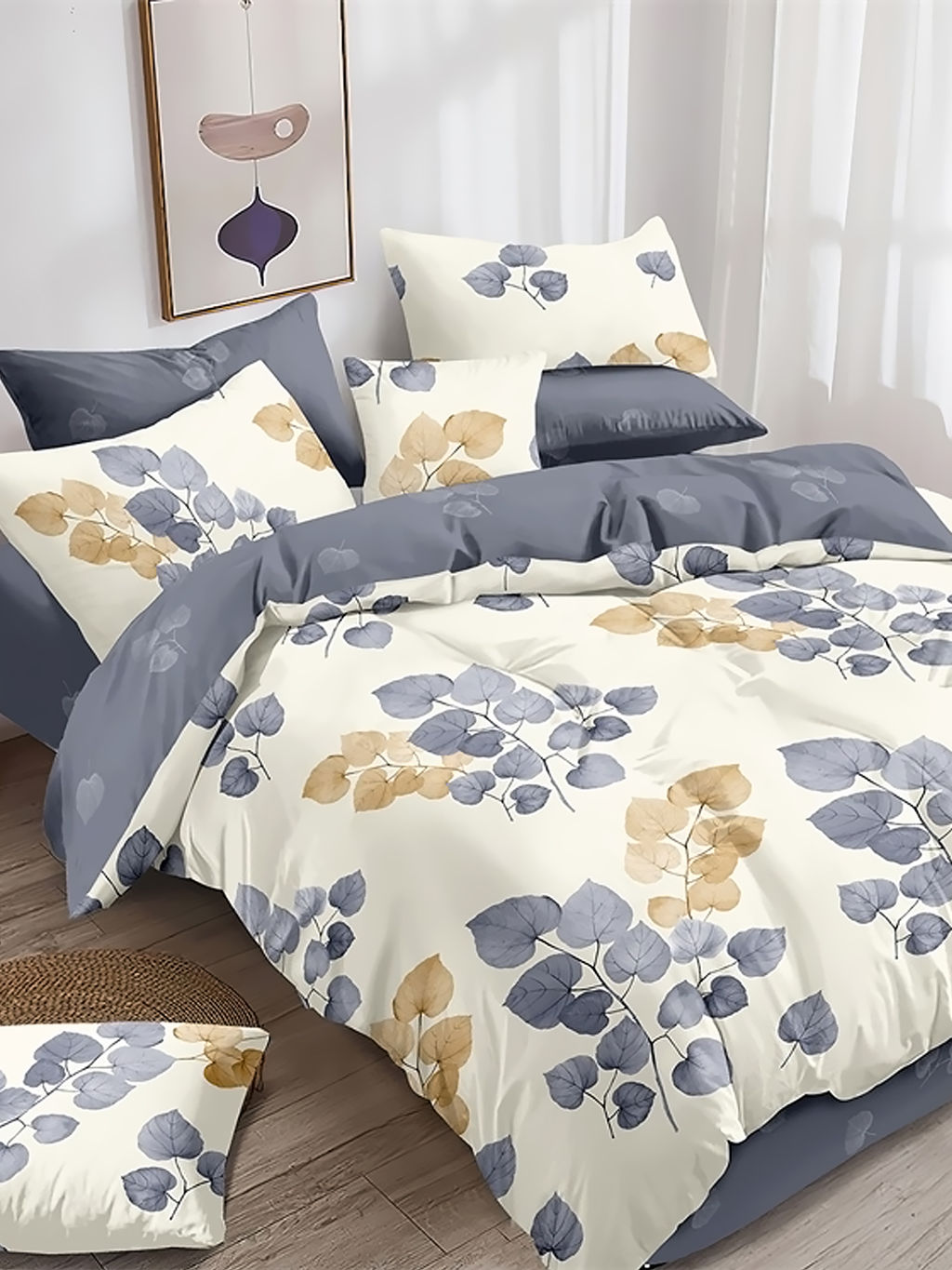 Постельное белье поплин эксклюзив - Осеннее настроение 2 сп. с Евро простыней (нав.70х70)