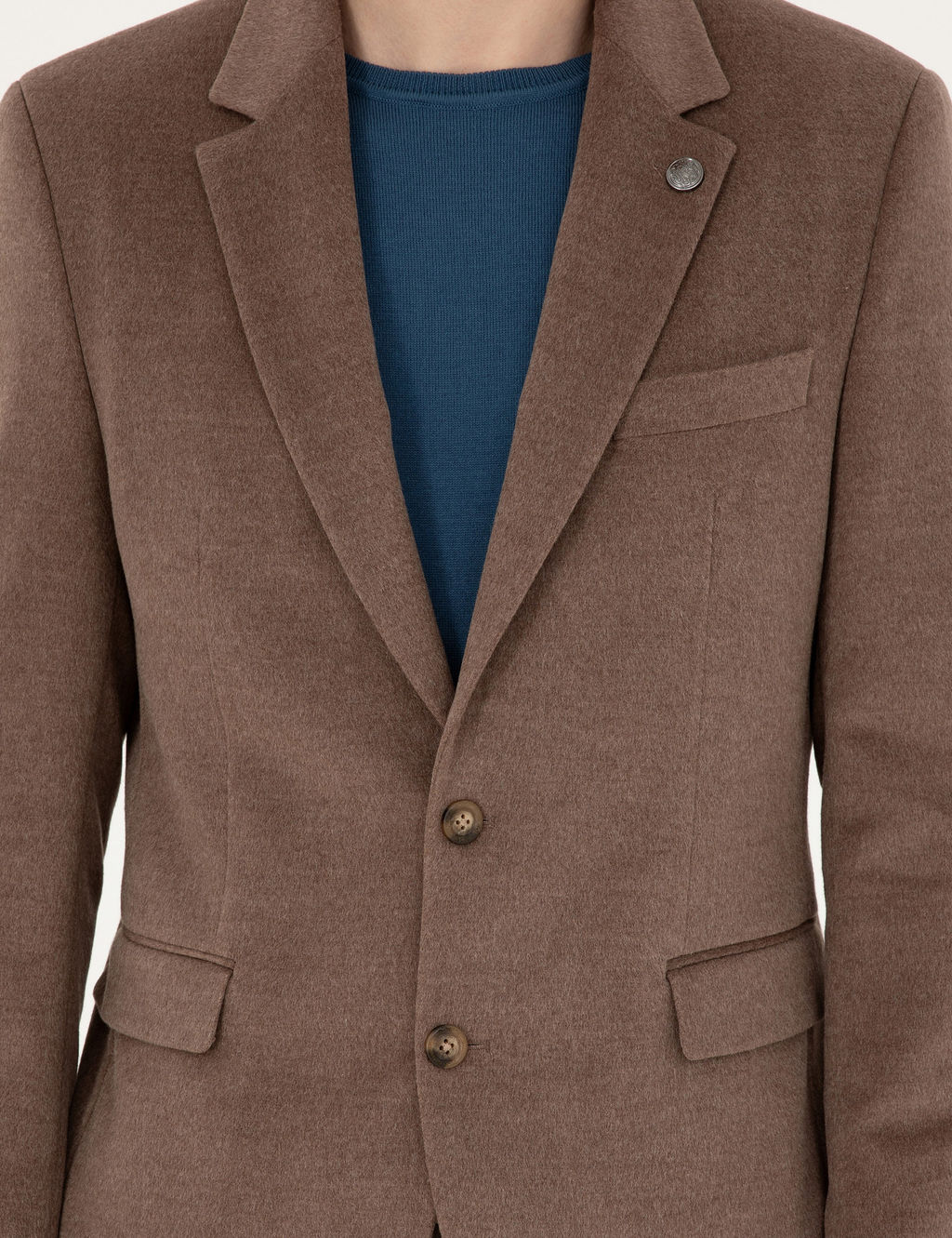 A__k Kahverengi Slim Fit Ceket
