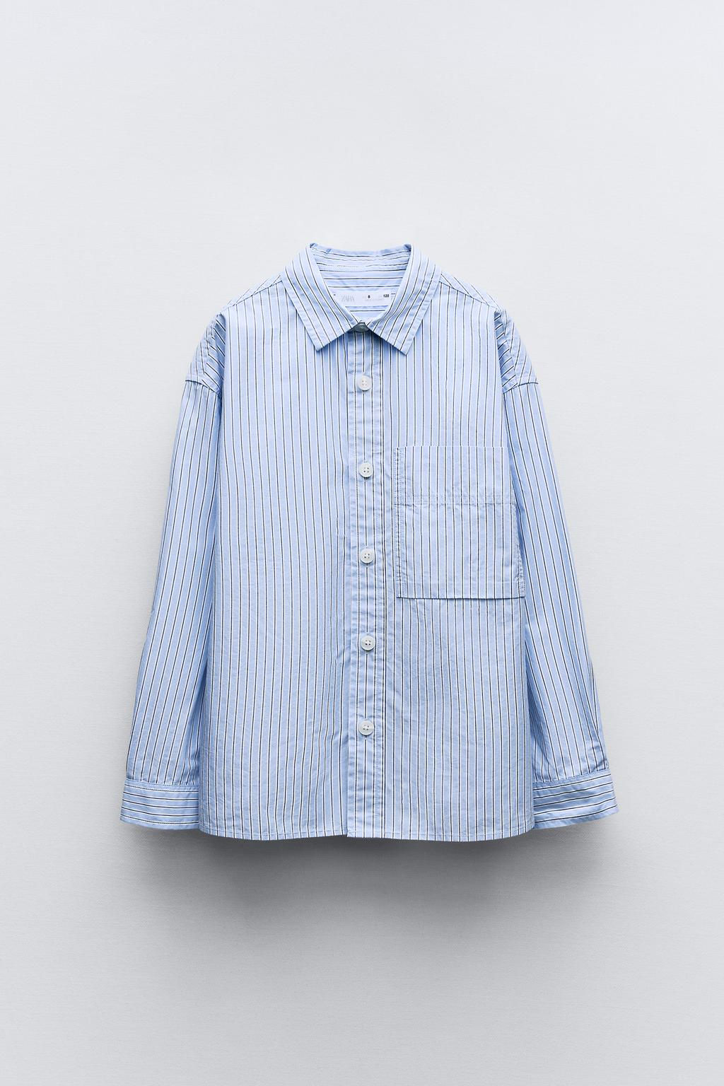 STRIPED SHIRT WITH POCKETS - Zara фото 2