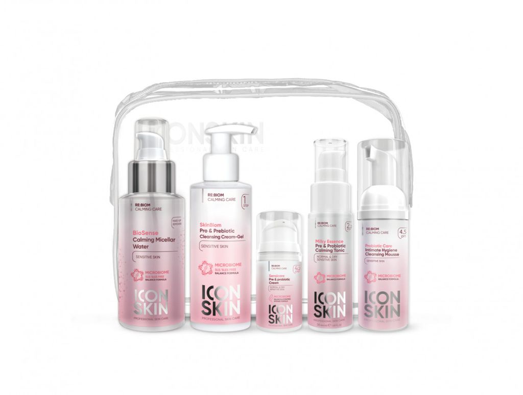 Набор средств для ухода за сухой и нормальной чувствительной кожей Re:Biom № 1, 5 средств - Icon skin фото 2