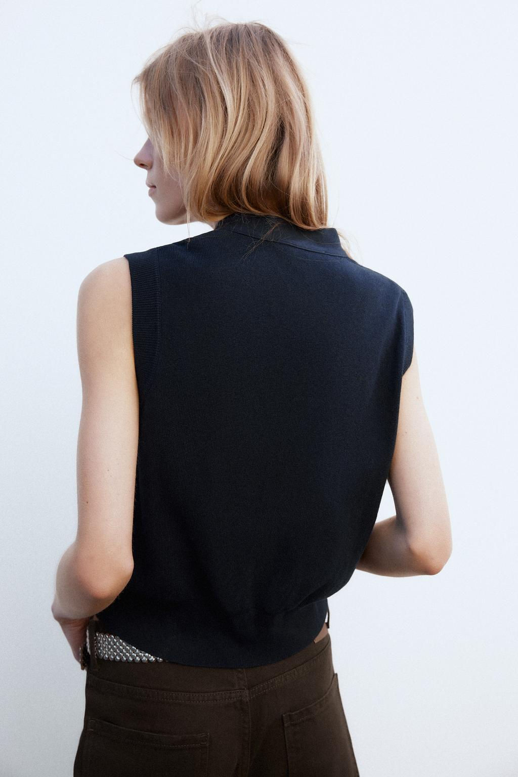 PLAIN KNIT VEST - Zara фото 4