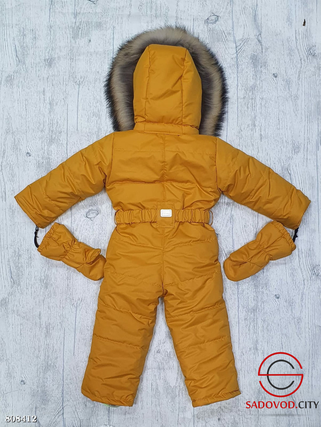 Зимний Комбинезон с опушкой из натурального енота. - Bruno фото 3