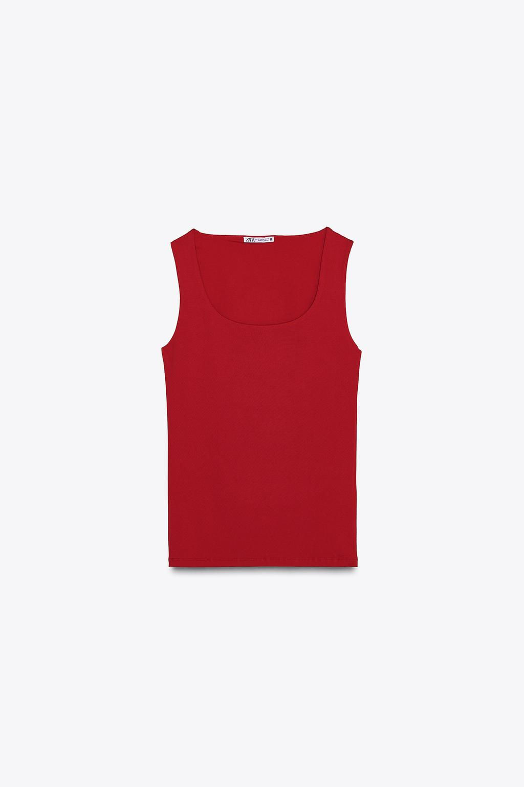 WIDE STRAP POLYAMIDE VEST TOP - Zara фото 15