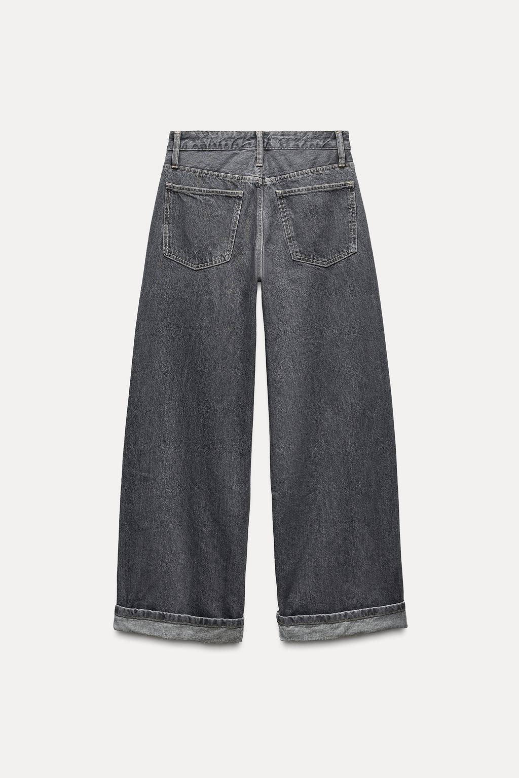 RELAXED FIT FOLD-UP LOW-RISE JEANS - Zara фото 31