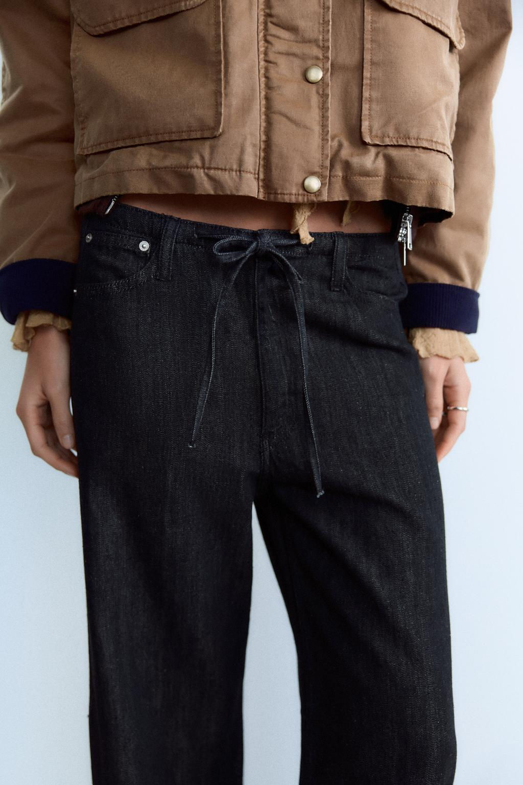 DENIM-EFFECT PYJAMA TROUSERS - Zara фото 4