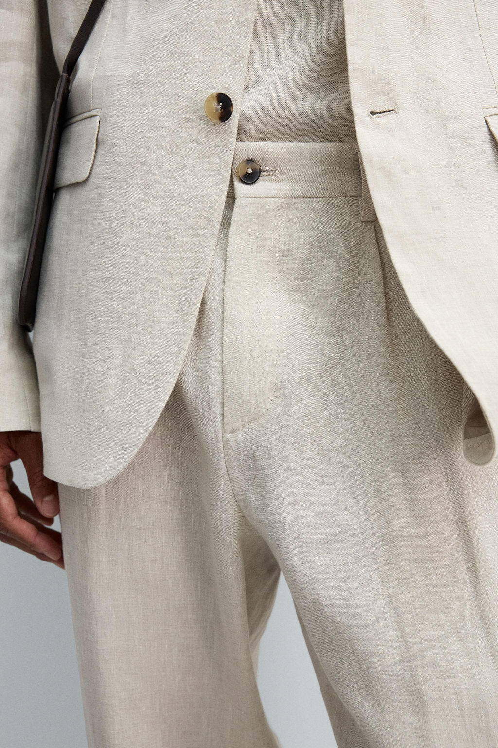 100% LINEN SUIT TROUSERS - Zara фото 16