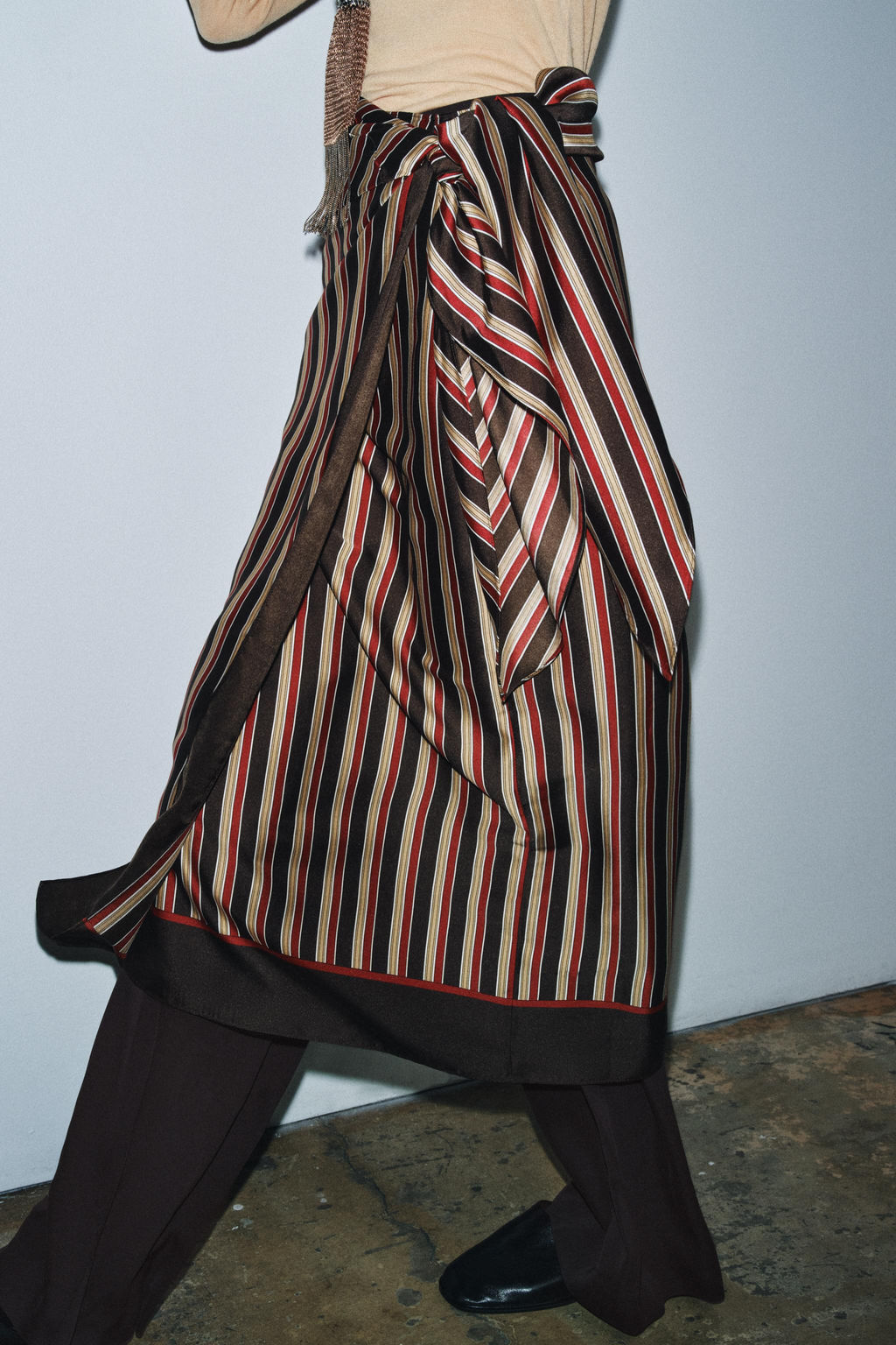 STRIPED WRAP SKIRT ZW COLLECTION - Zara фото 3