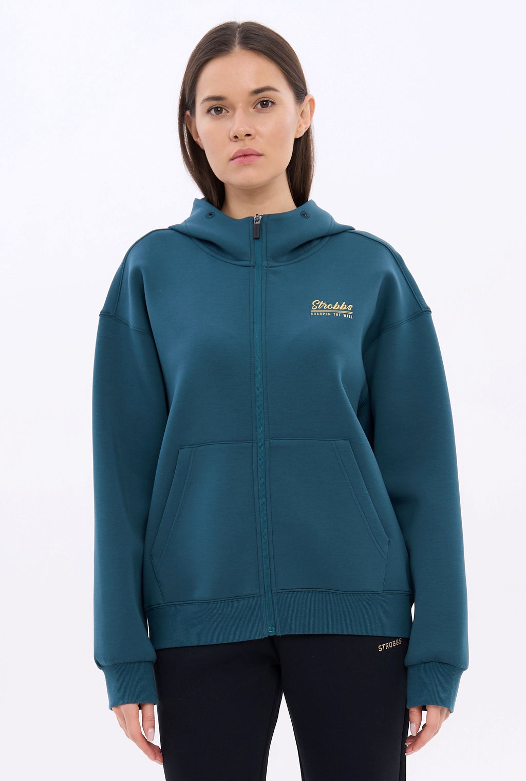 T3402-14 Толстовка женская с капюшоном на молнии - Strobbs фото 2
