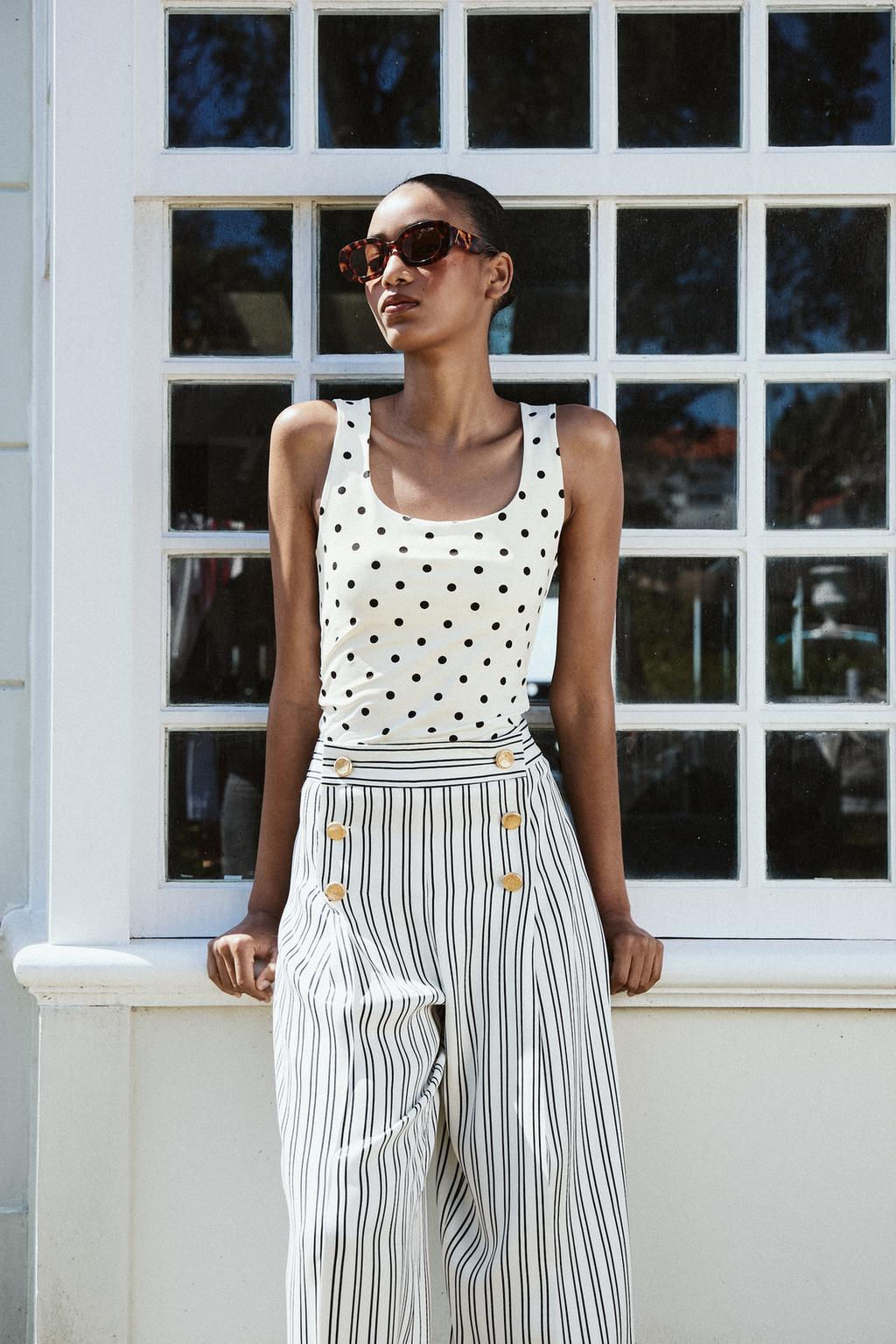 POLYAMIDE TOP WITH WIDE STRAPS - Zara фото 27