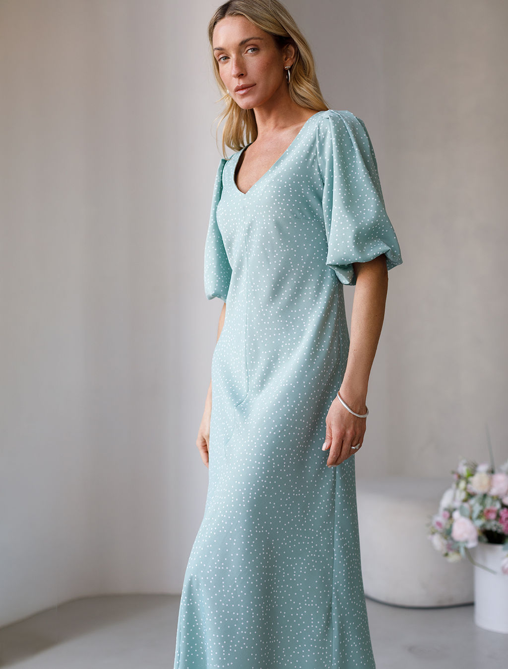 Платье женское голубой - Vilatte фото 4